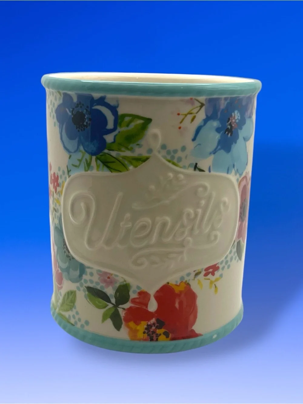 The Pioneer Woman Floral Utensil Crock Farmhouse Cottagecore Melody